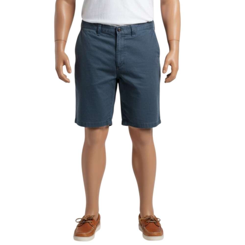 Eddie Bauer Legend Wash Khaki Chino Shorts Mens 48 Blue Cotton Flat Front Preppy